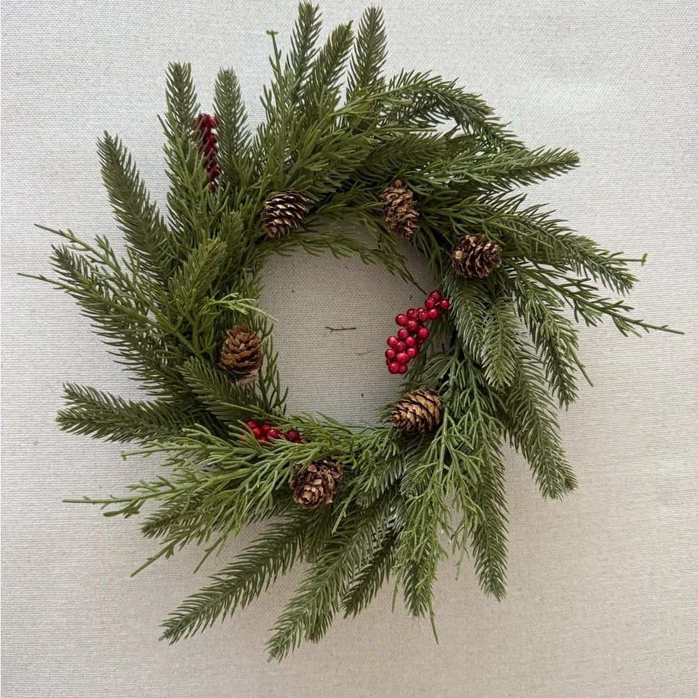 Festive Greenery and Berry Holiday Wreath